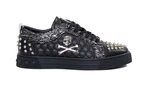 TAMBOGA Herren-Sneaker mit Totenkopf Dunkelgrau/Grau/Schwarz/Dunkelblau