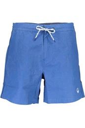 Badeshorts Herren-Badehose Blau aus Bio-Baumwolle Stilvoll mit Kontrastdetail