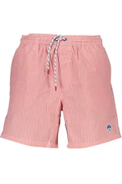 Badeshorts Herrengestreifte Rosa Badeshorts: Komfort & Stil aus Bio-Baumwolle