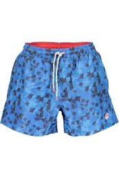 Badeshorts Herren-Badehose Blau: Bequemer Badeboxer aus recyceltem Material