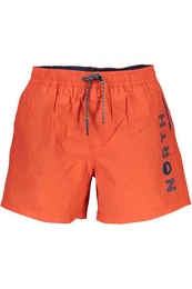 Badeshorts Herren-Badeshorts Orange: Bio-Baumwolle, Taschen & Kordelzug