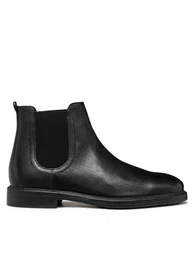 Klassische Stiefeletten U Tiberio U46G5A 000JD C9999 Schwarz Keilstiefel