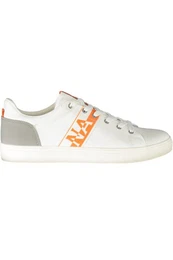 Sneaker Weie Herren-Sportschuhe mit Kontrastdetails und