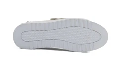 TAMBOGA Herren Sneaker mit Totenkopf Weiß/Creme/Grau/Silber