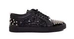 TAMBOGA Herren Sneaker mit Totenkopf Schwarz/Creme/Grau/Silber