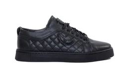 Eleganter Herren-Sneaker mit Rautenmuster Schwarz 42 Sneaker