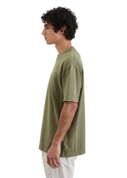 Marc O'Polo T-Shirt Bio-Baumwoll Jersey Khaki/Dunkelgrün/Beige