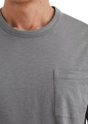 Marc O'Polo T-Shirt aus Slub-Jersey Hellgrau/Grau/Dunkelgrau