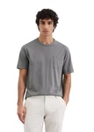 Marc O'Polo T-Shirt aus Slub-Jersey Hellgrau/Grau/Dunkelgrau