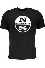 T-Shirt Herren Kurzarm T-Shirt Schwarz mit Rundhals und
