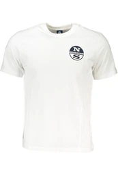 T-Shirt Herren Kurzarm Weies T-Shirt mit Rundhals und