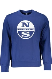 Sweatshirt Herren Langarm-Sweatshirt Blau: Aufgerauter