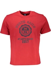 T-Shirt Kurzarm Herren T-Shirt Rot mit Rundhals &
