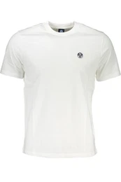 T-Shirt Herren Weies Kurzarm T-Shirt mit Rundhals &