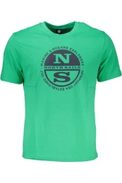 T-Shirt Grnes Herren T-Shirt mit Druck und Rundhals