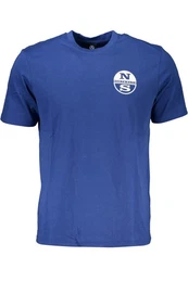 T-Shirt Herren Kurzarm-T-Shirt in Blau mit Rundhals und