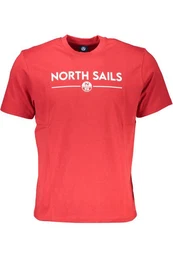 T-Shirt Kurzrmliges Herren-Shirt in Rot mit Rundhals und