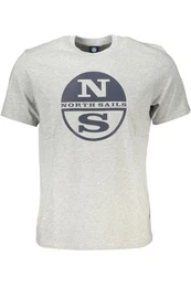 T-Shirt Graues Herren Kurzarm-T-Shirt mit Rundhals und