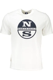 T-Shirt Weies Herren T-Shirt mit Druck und Rundhals