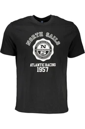 T-Shirt Schwarzes Herren T-Shirt mit Rundhalsausschnitt und