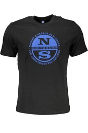 T-Shirt Herren Kurzarm-T-Shirt Schwarz Rundhals mit