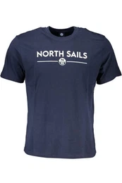 T-Shirt Blaues Herren T-Shirt mit Rundhals und Print