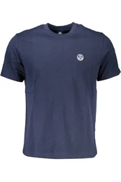 T-Shirt Herren Kurzarm T-Shirt in Blau mit Applikation und