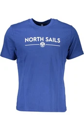 T-Shirt Blaues Herren T-Shirt mit Rundhals und Logo-Druck