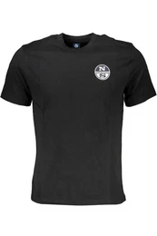 T-Shirt Schwarzes Herren T-Shirt mit Rundhals und Print -