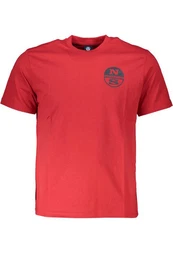 T-Shirt Herren Kurzarm T-Shirt Rot mit Druck und Rundhals -