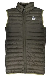 Outdoorjacke Herren Weste Grn - rmellose Jacke mit Taschen & Reiverschluss