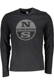 T-Shirt Nachhaltiges Herren Langarmshirt Schwarz