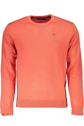 Strickpullover Roter Herren Pullover: Regular Fit Langarmshirt mit Stickerei
