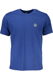 T-Shirt Herren Kurzarm T-Shirt Blau mit Logo und