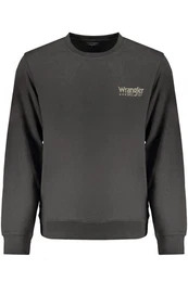 Sweatshirt Schwarzes Herren-Sweatshirt: Langarm, Rundhals