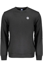Sweatshirt Herren-Sweatshirt Schwarz Rundhals Langarm mit