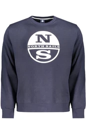 Sweatshirt Blauer Langarm-Pullover fr Herren - Rundhals ohne