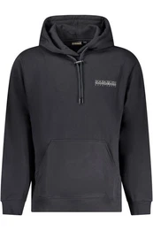Sweatshirt Schwarzes Herren Kapuzen-Sweatshirt ohne