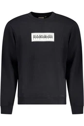 Sweatshirt Schwarzes Herren Sweatshirt: Langarm & gefttert