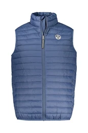 Outdoorjacke Leichte blaue Herrenweste mit praktischen Taschen und Reiverschluss