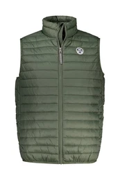 Outdoorjacke Grne Herren Weste: Leichte rmellose Jacke mit Logo & Taschen