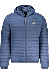Outdoorjacke Leichte Herrenjacke in Blau mit Kapuze und mehreren Taschen