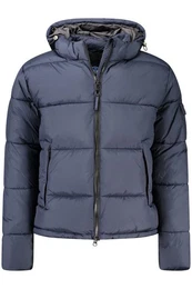 Outdoorjacke Herrenjacke Blau Langarm, Abnehmbare Kapuze & Viel Stauraum
