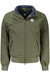 Outdoorjacke Herrenjacke aus recyceltem Material in Grn mit Fleecefutter