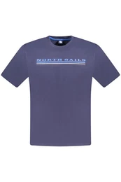 T-Shirt Kurzarm Herren T-Shirt Blau mit Print und