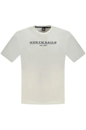 T-Shirt Weies Herren T-Shirt mit Rundhals & Print -