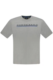 T-Shirt Graues Herren Kurzarm-T-Shirt mit Rundhals und
