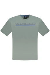 T-Shirt Grnes Herren-T-Shirt mit Logo-Print und
