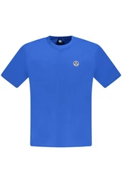 T-Shirt Herren Kurzarm T-Shirt Blau mit Logo und