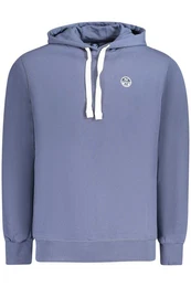 Sweatshirt Herren Langarm-Sweatshirt Blau mit Kapuze und